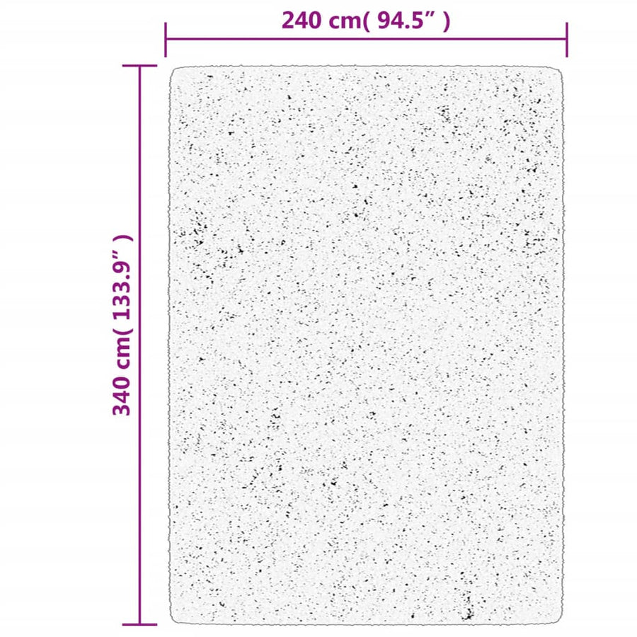 Vloerkleed Oviedo Laagpolig Beige 240 x 340 cm