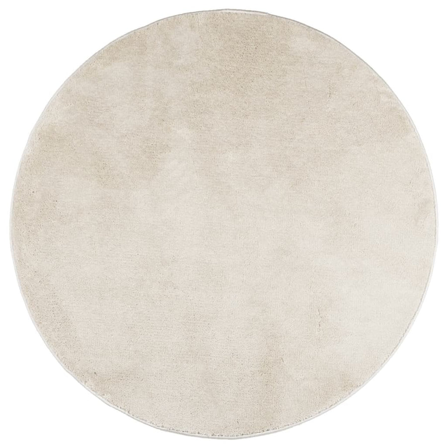 Vloerkleed Oviedo Laagpolig Ø 120 Cm Beige Donkerbruin