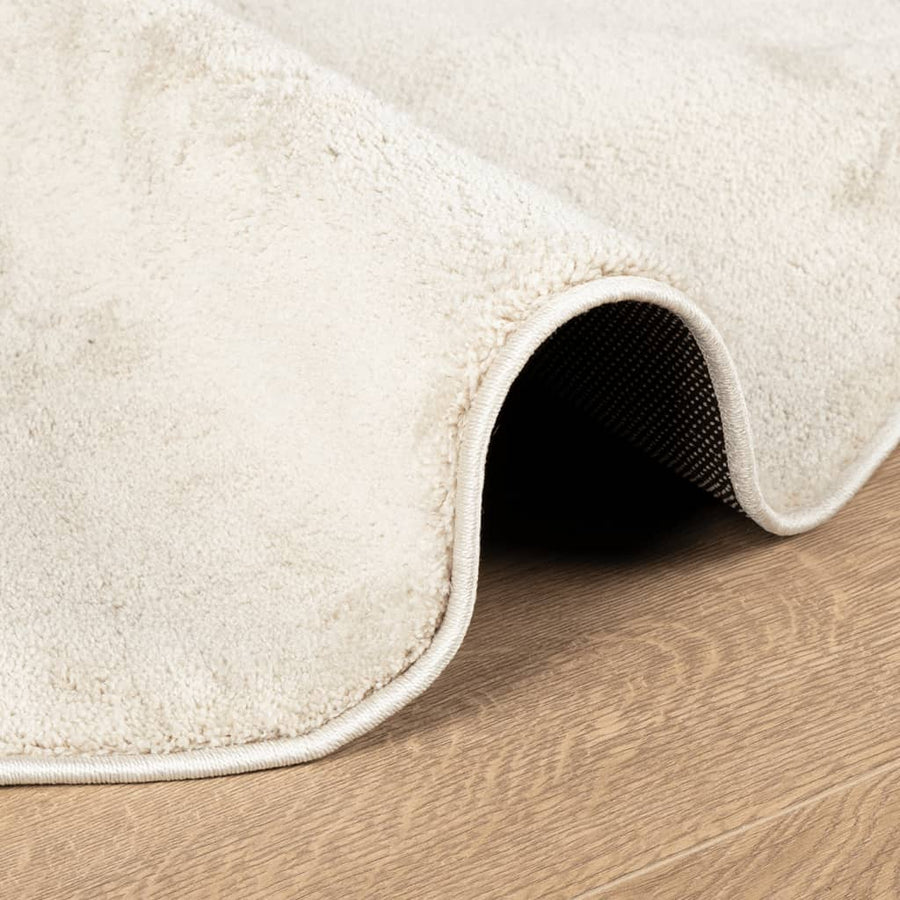 Vloerkleed Oviedo Laagpolig Ø 120 Cm Beige Donkerbruin