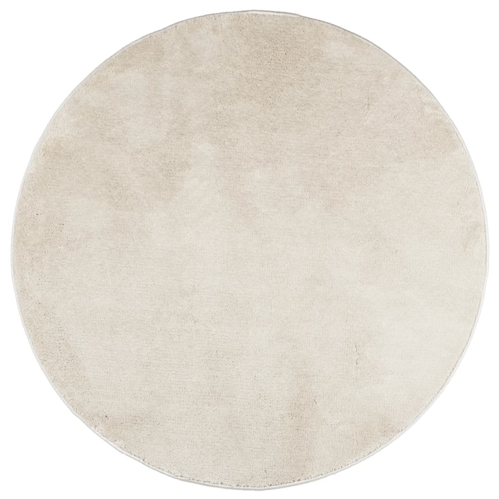 Vloerkleed Oviedo Laagpolig Beige Ø 160 cm