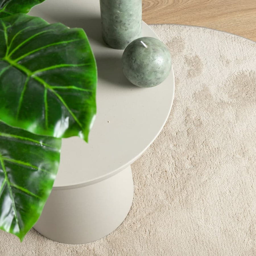 Vloerkleed Oviedo Laagpolig Beige Ø 160 cm