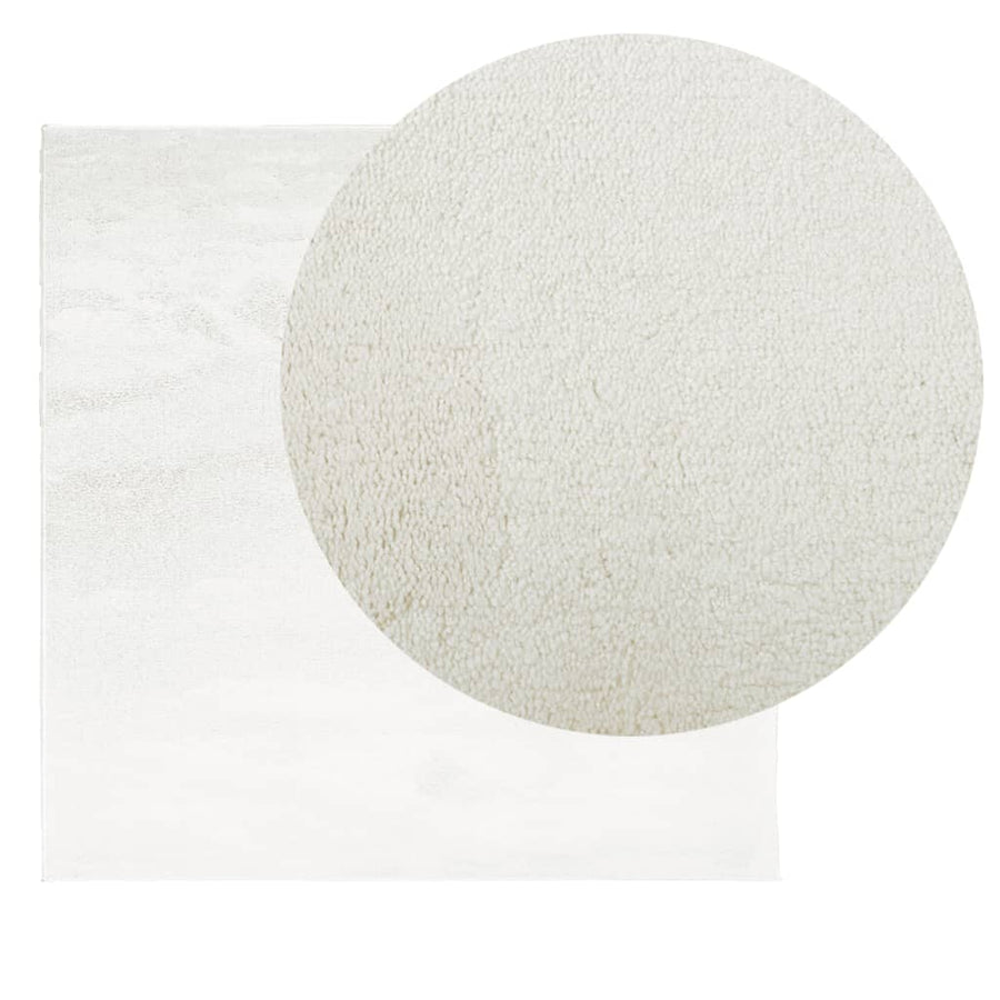 Vloerkleed Oviedo Laagpolig 120X120 Cm Crèmekleurig
