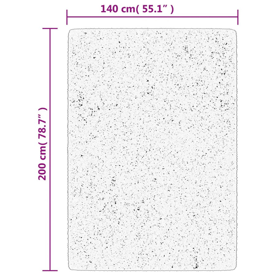 Vloerkleed Oviedo Laagpolig 140X200 Cm Crèmekleurig