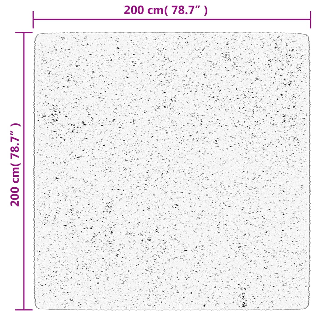 Vloerkleed Oviedo Laagpolig Kleurig Crème 200 x 200 cm