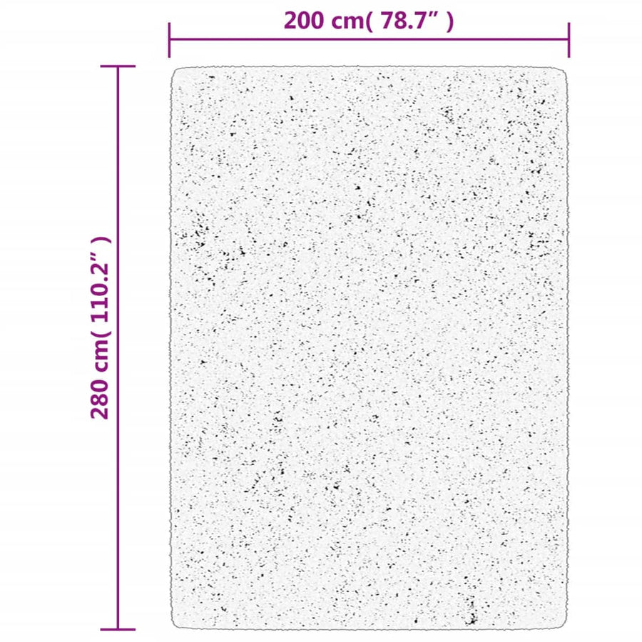 Vloerkleed Oviedo Laagpolig Kleurig Crème 200 x 280 cm