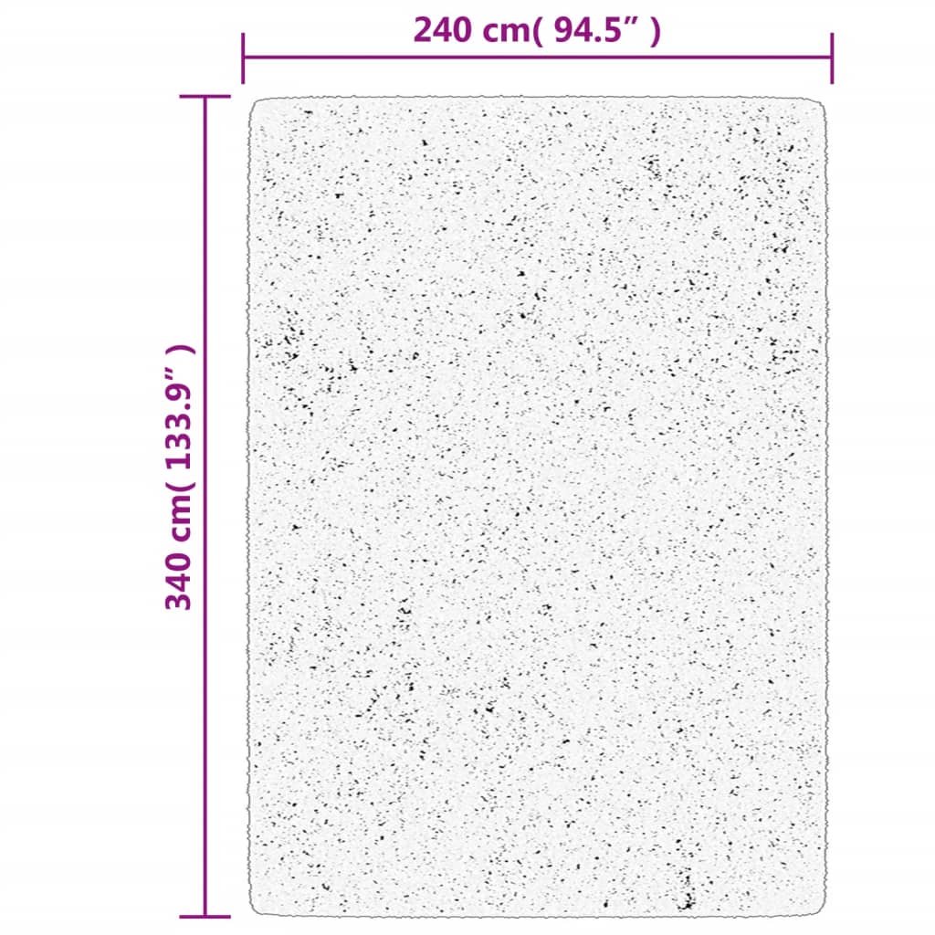 Vloerkleed Oviedo Laagpolig Kleurig Crème 240 x 340 cm