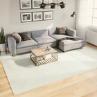 Vloerkleed 240x340 cm laagpolig crèmekleurig polyester