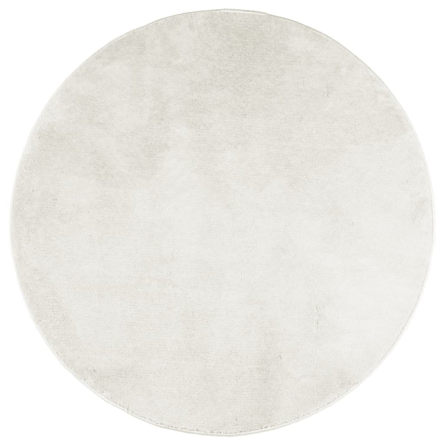 Vloerkleed Oviedo Laagpolig Kleurig Crème Ø 160 cm