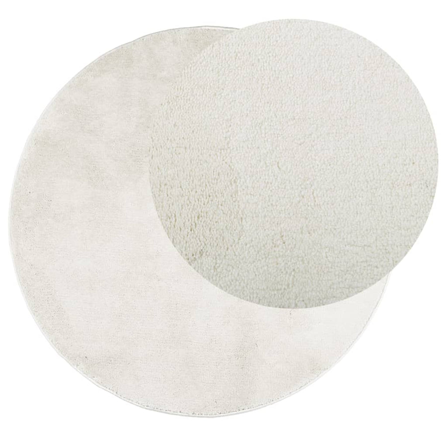 Vloerkleed Oviedo Laagpolig Kleurig Crème Ø 160 cm