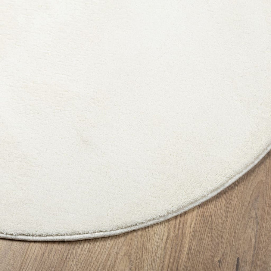Vloerkleed Oviedo Laagpolig Kleurig Crème Ø 160 cm