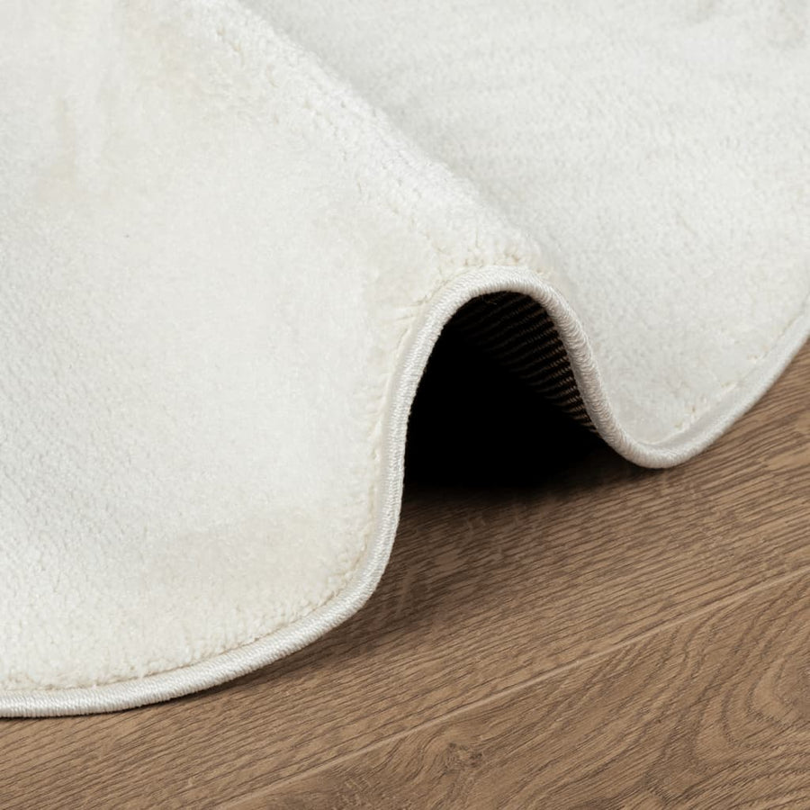 Vloerkleed Oviedo Laagpolig Kleurig Crème Ø 160 cm
