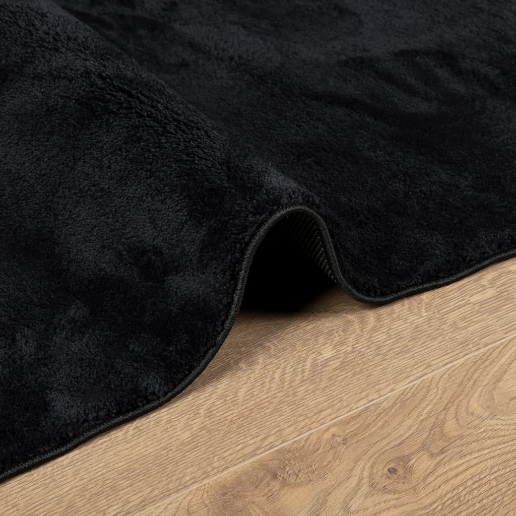 Vloerkleed Oviedo Laagpolig 120X120 Cm Zwart Groen