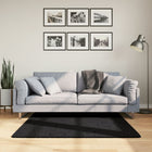 Vloerkleed laagpolig 120x120 cm zwart groen