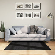 Vloerkleed laagpolig 120x120 cm zwart groen