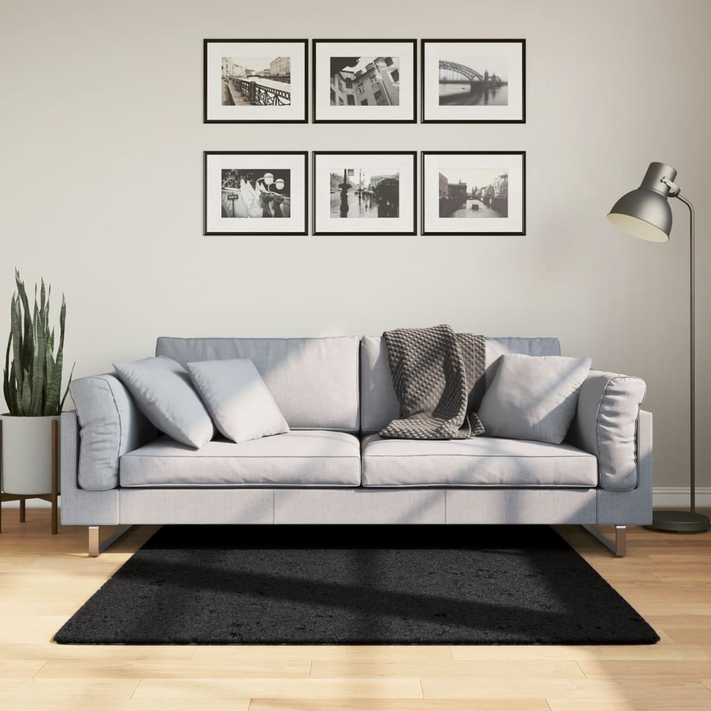 Vloerkleed Oviedo Laagpolig 120X120 Cm Zwart Groen