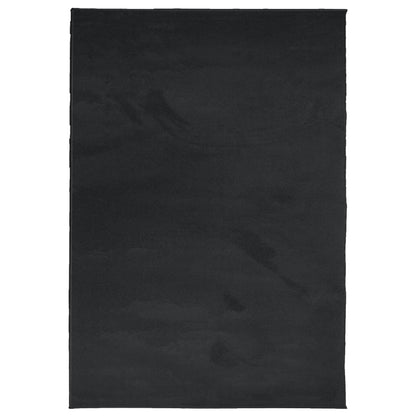 Vloerkleed Oviedo Laagpolig 140X200 Cm Zwart Donkerbruin
