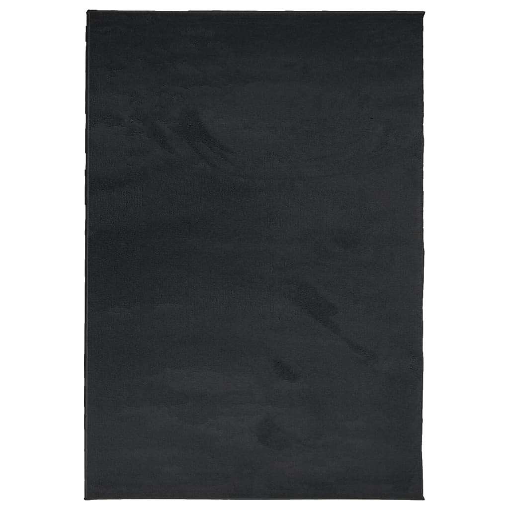 Vloerkleed Oviedo Laagpolig 160X230 Cm Zwart Donkerbruin
