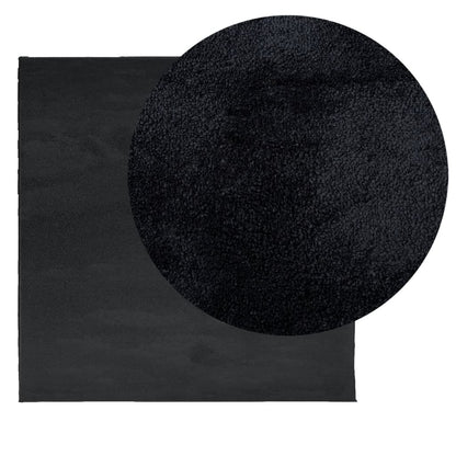 Vloerkleed Oviedo Laagpolig Zwart 240 x 240 cm