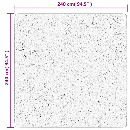 Vloerkleed Oviedo Laagpolig Zwart 240 x 240 cm