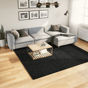 Vloerkleed laagpolig 240x240 cm zwart