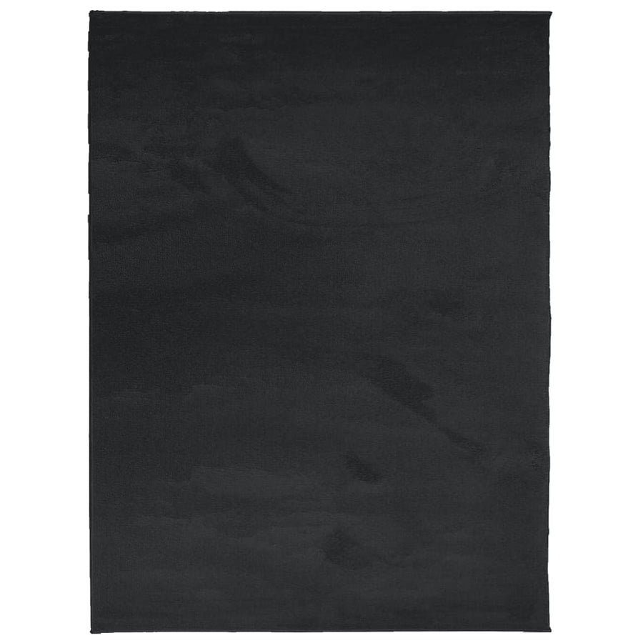 Vloerkleed Oviedo Laagpolig 240X340 Cm Zwart