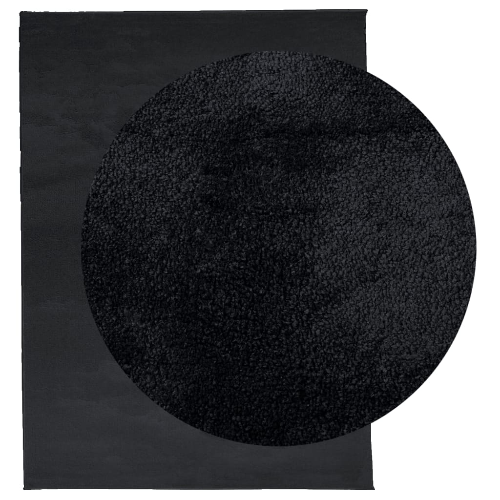 Vloerkleed Oviedo Laagpolig 240X340 Cm Zwart