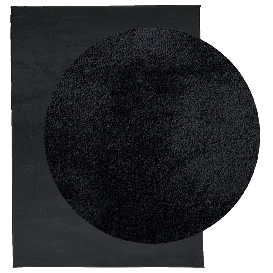 Vloerkleed Oviedo Laagpolig 240X340 Cm Zwart