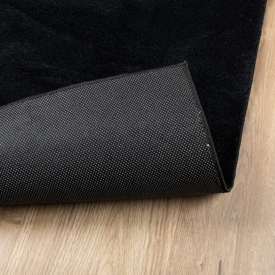 Vloerkleed Oviedo Laagpolig 240X340 Cm Zwart