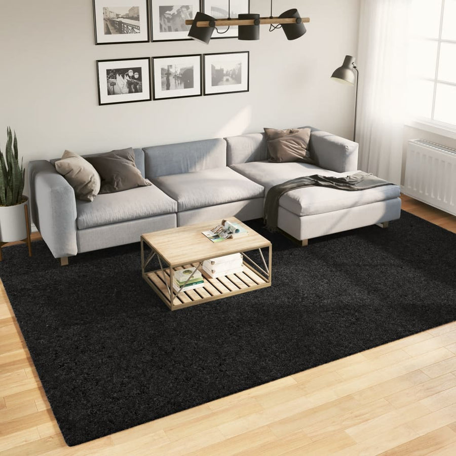 Vloerkleed Oviedo Laagpolig 240X340 Cm Zwart