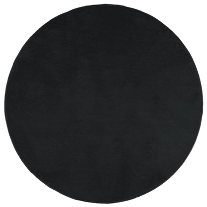 Vloerkleed Oviedo Laagpolig Ø 160 Cm Zwart
