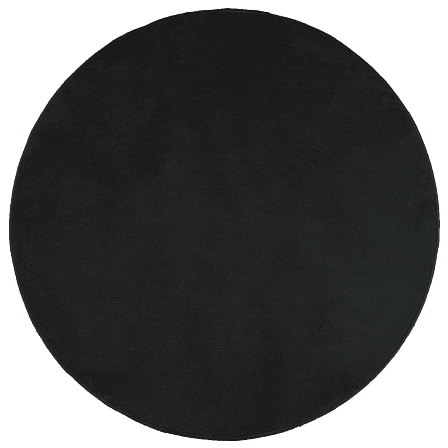 Vloerkleed Oviedo Laagpolig Ø 160 Cm Zwart