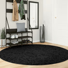 Vloerkleed Ø 200 cm zwart