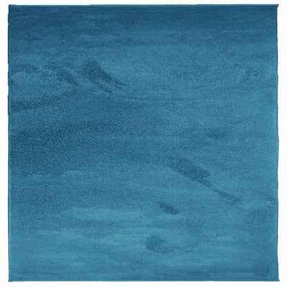 Vloerkleed OVIEDO laagpolig 120x120 cm turquoise
