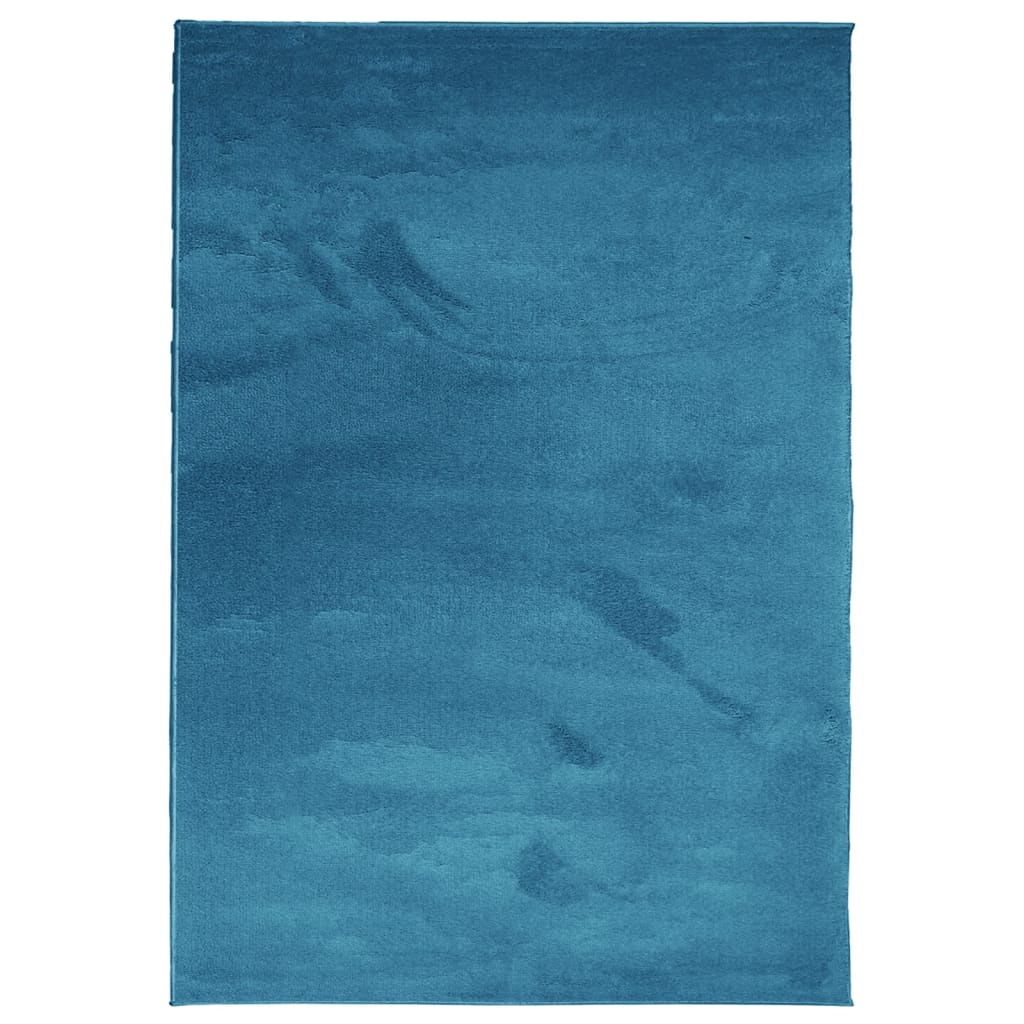 Vloerkleed Oviedo Laagpolig Turquoise 160 x 230 cm