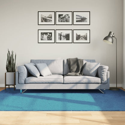 Vloerkleed Oviedo Laagpolig Turquoise 160 x 230 cm