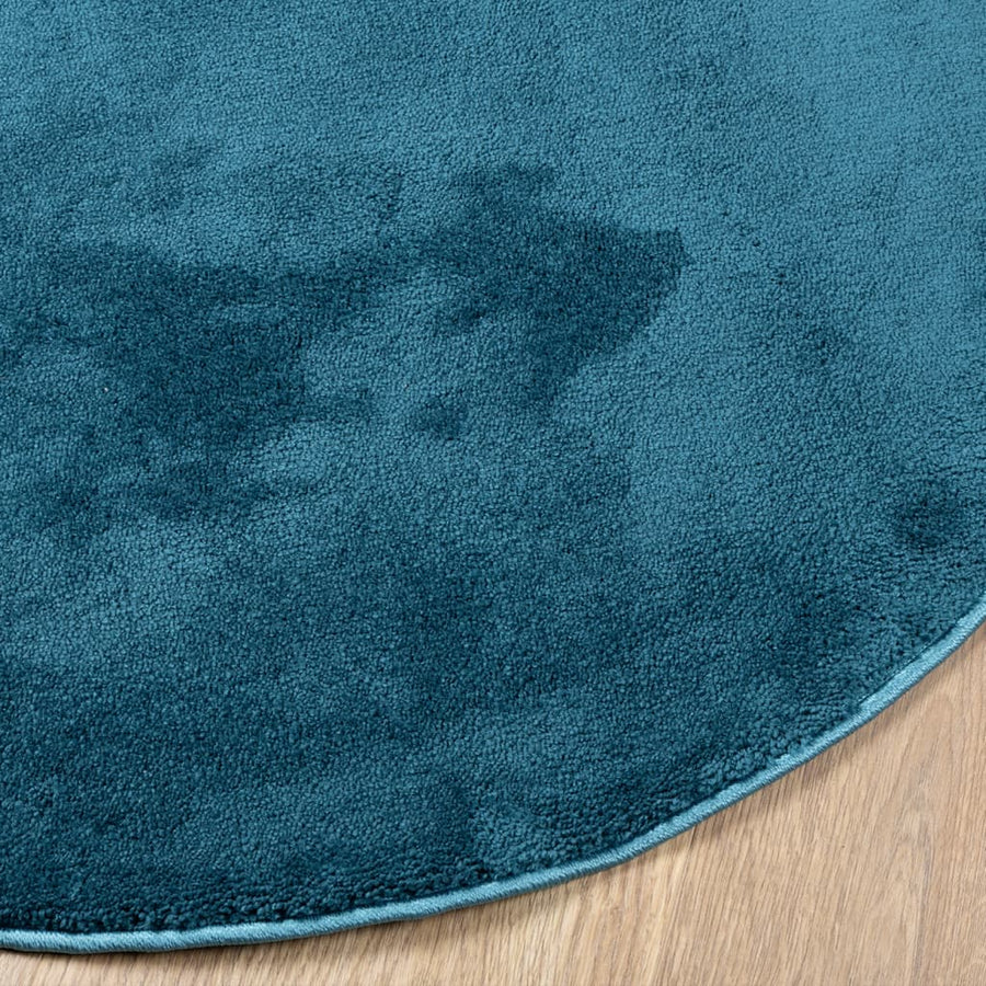 Vloerkleed Oviedo Laagpolig Turquoise Ø 120 cm
