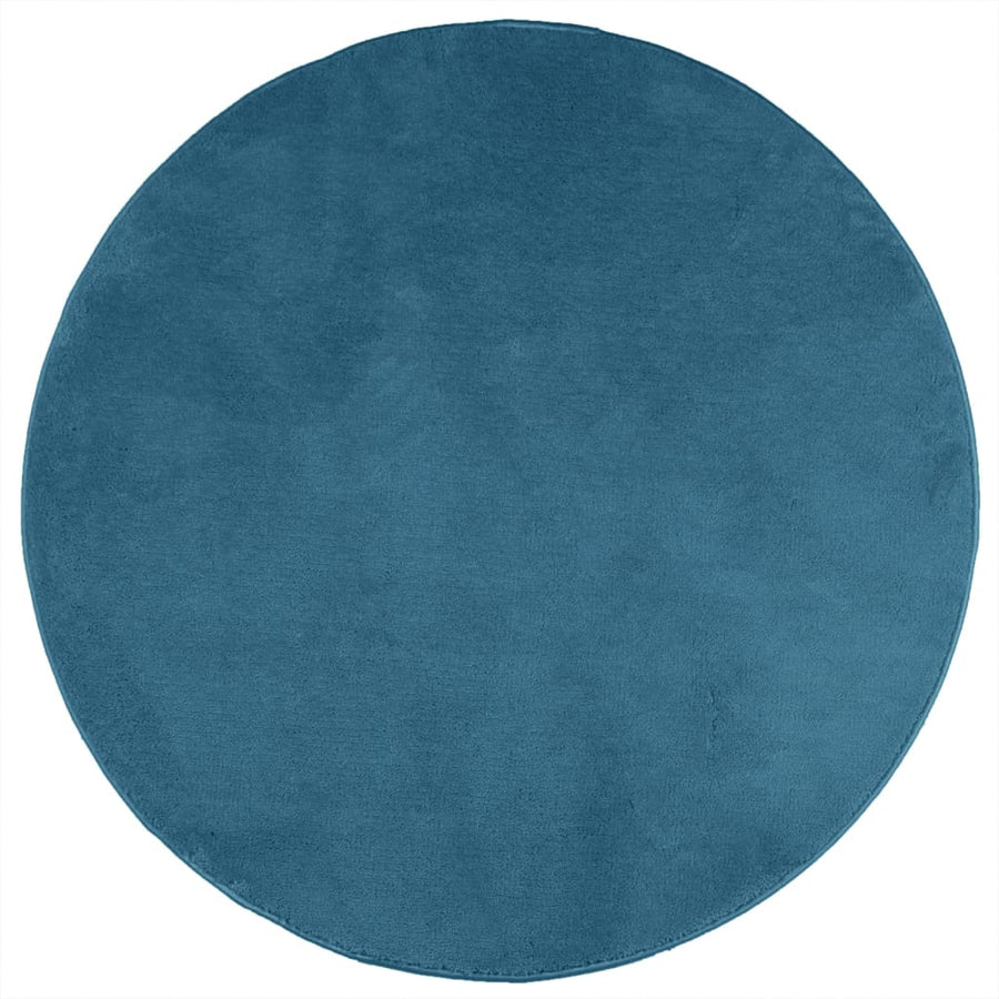 Vloerkleed Oviedo Laagpolig Turquoise Ø 160 cm