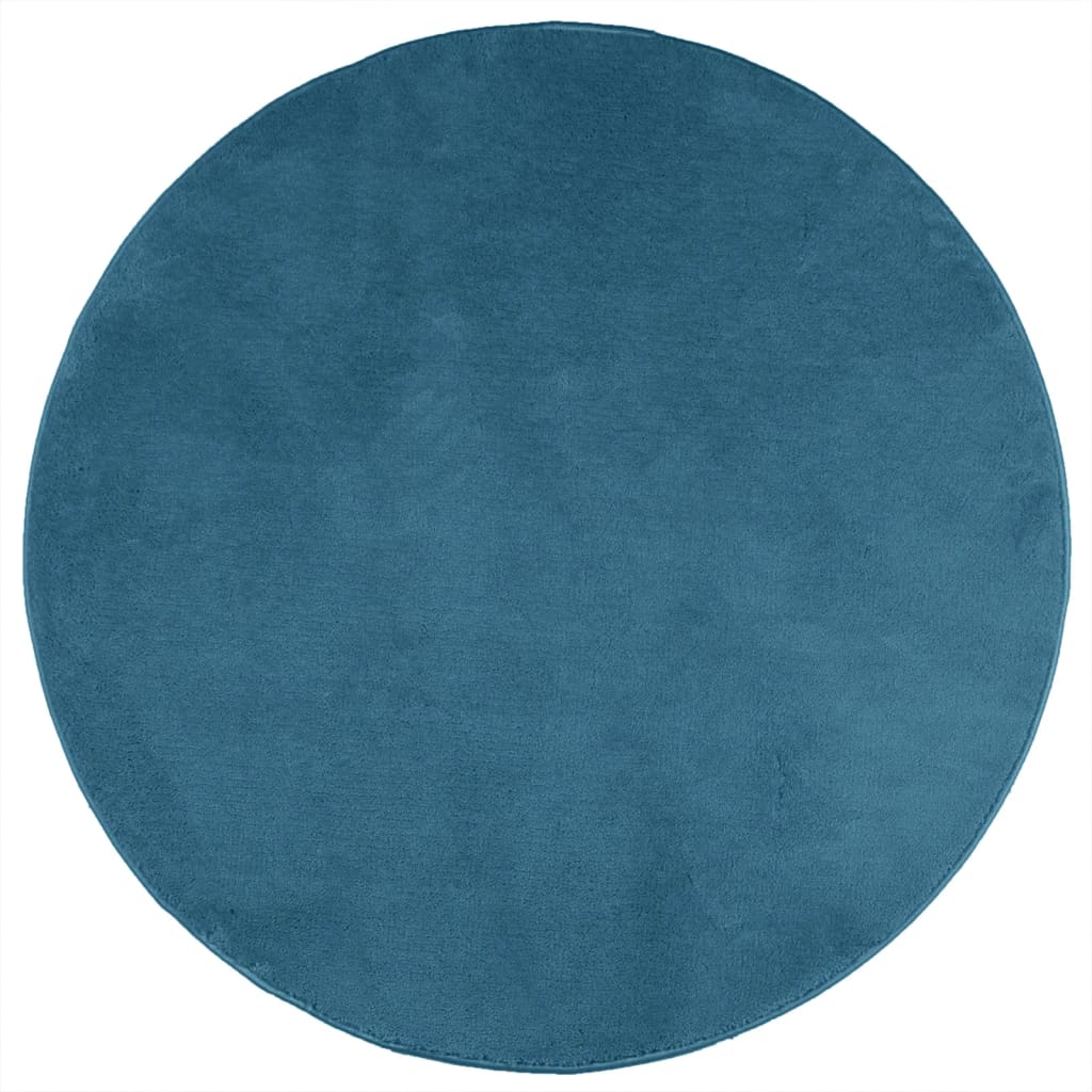 Vloerkleed Oviedo Laagpolig Turquoise Ø 200 cm