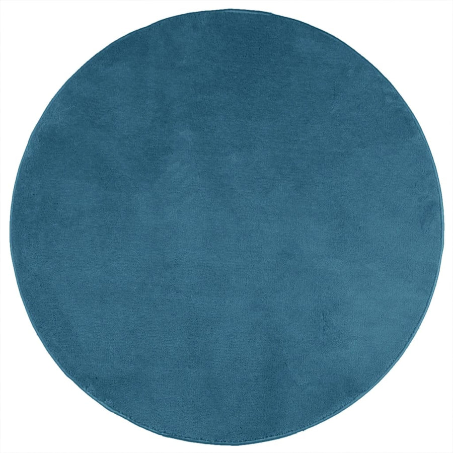 Vloerkleed Oviedo Laagpolig Turquoise Ø 200 cm