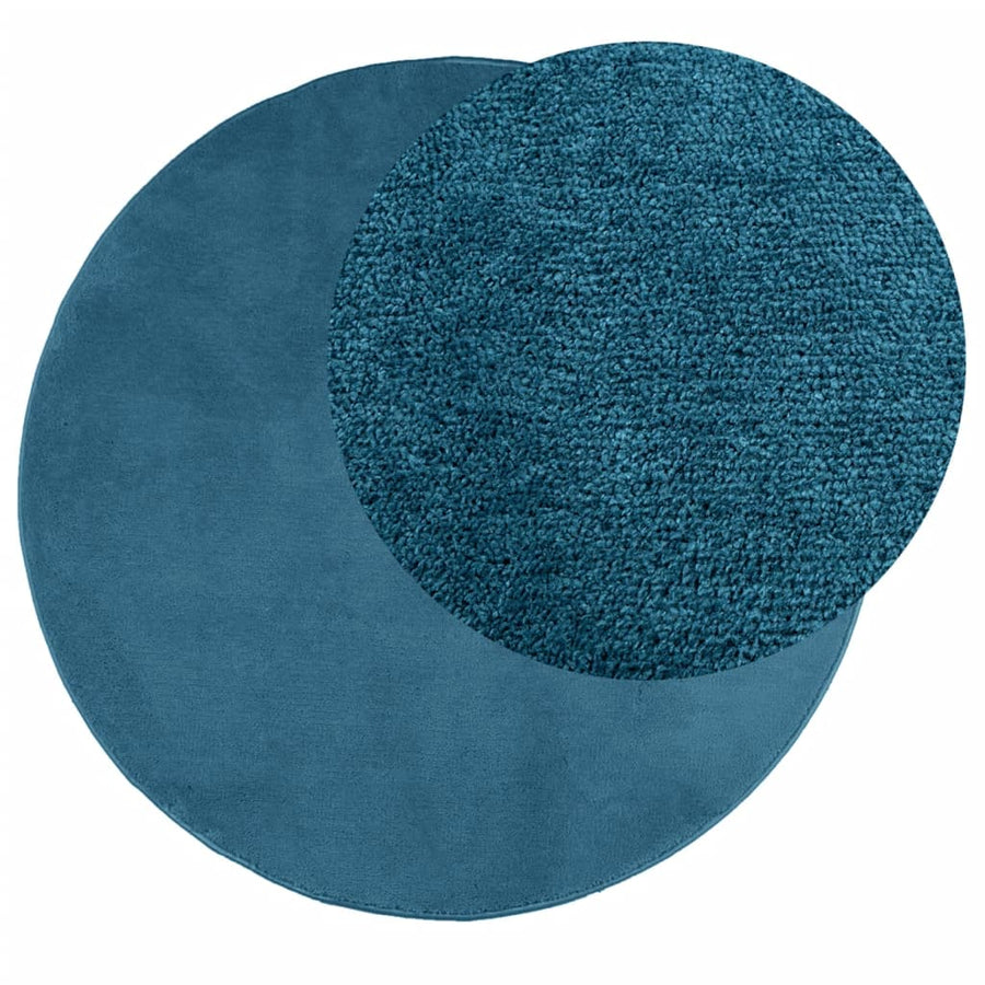 Vloerkleed Oviedo Laagpolig Turquoise Ø 200 cm