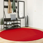 Vloerkleed OVIEDO laagpolig Ø 200 cm rood