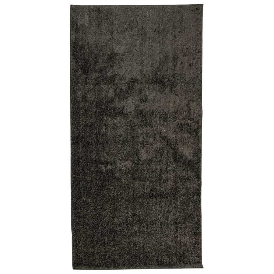 Vloerkleed Istan Hoogpolig Glanzend Kleurig Antraciet 100 x 200 cm