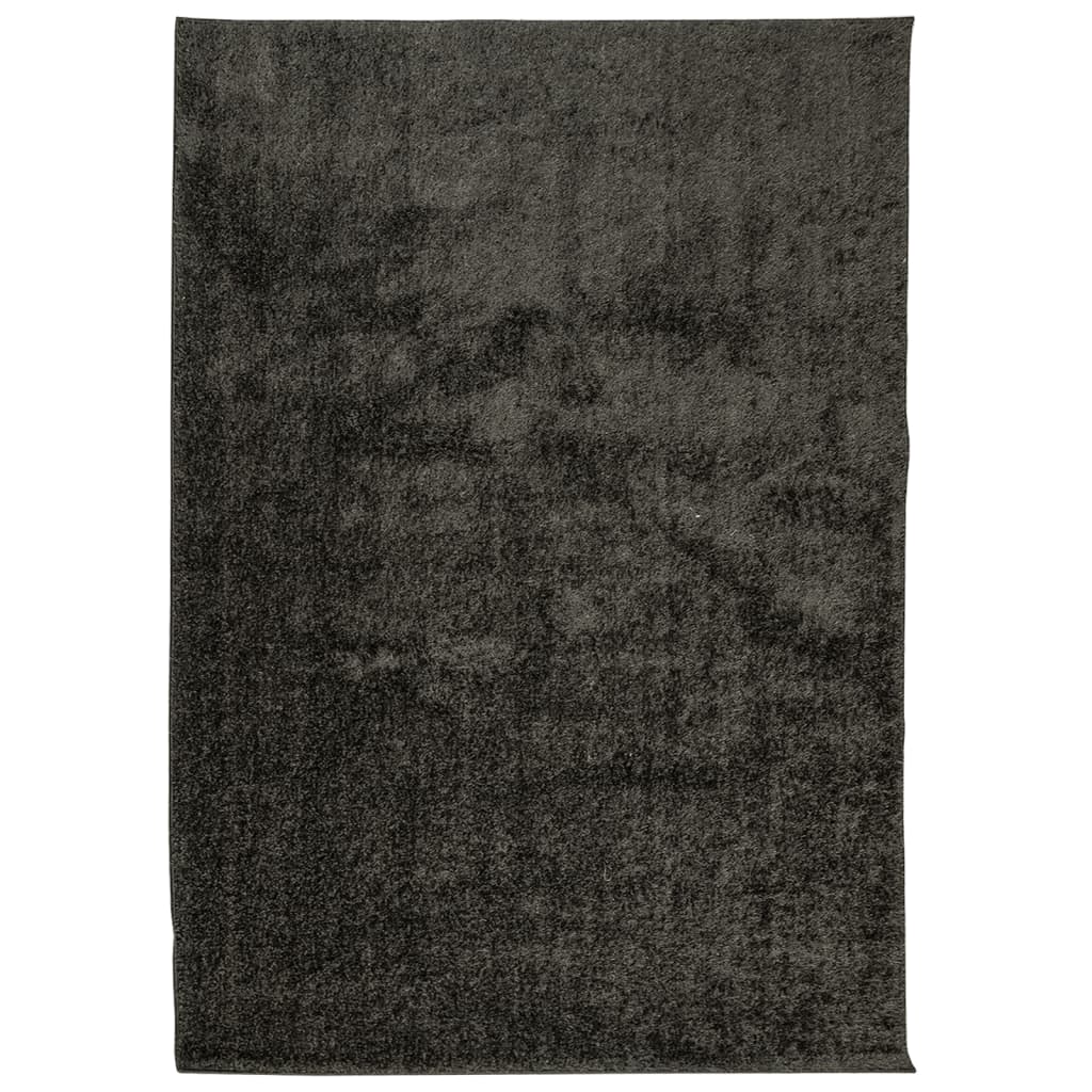 Vloerkleed ISTAN hoogpolig glanzend 120x170 cm antracietkleurig 120 x 170 cm Antraciet
