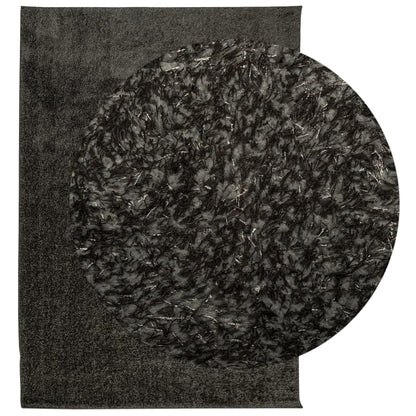 Vloerkleed ISTAN hoogpolig glanzend 120x170 cm antracietkleurig 120 x 170 cm Antraciet