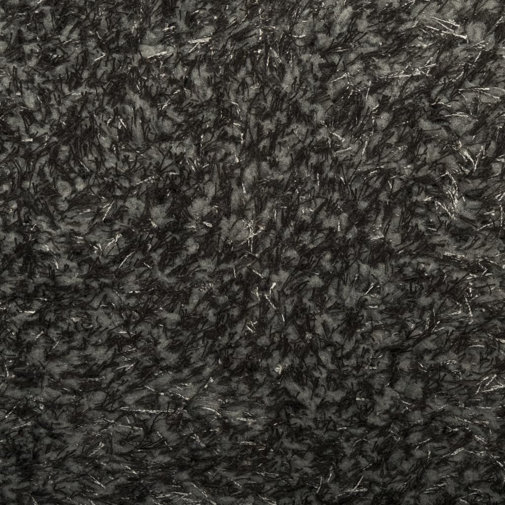 Vloerkleed ISTAN hoogpolig glanzend 140x200 cm antracietkleurig 140 x 200 cm Antraciet