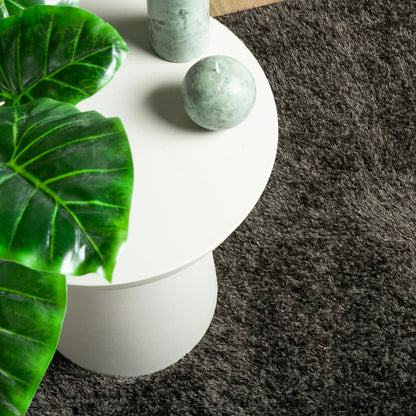 Vloerkleed ISTAN hoogpolig glanzend 160x230 cm antracietkleurig 160 x 230 cm Antraciet