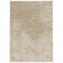 Vloerkleed ISTAN hoogpolig glanzend 160x230 cm beige 160 x 230 cm Beige