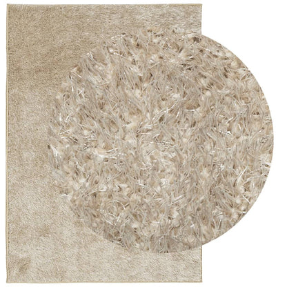 Vloerkleed ISTAN hoogpolig glanzend 160x230 cm beige 160 x 230 cm Beige
