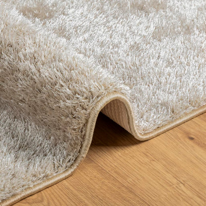 Vloerkleed ISTAN hoogpolig glanzend 160x230 cm beige 160 x 230 cm Beige