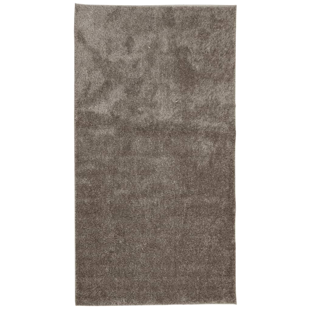 Vloerkleed Istan Hoogpolig Glanzend Grijs 80 x 150 cm